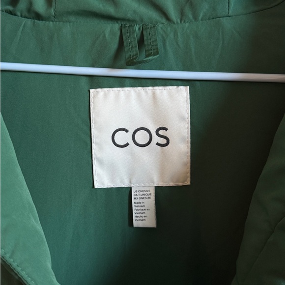 COS Forest Green Padded Hooded Gilet One Size - Picture 3 of 9